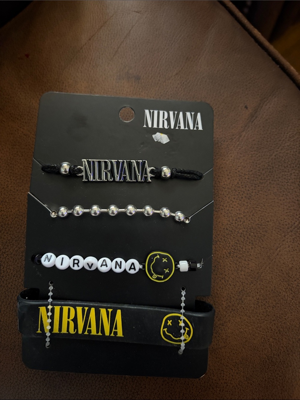 NIRVANA Black, Silver & Yellow Bracelet Set